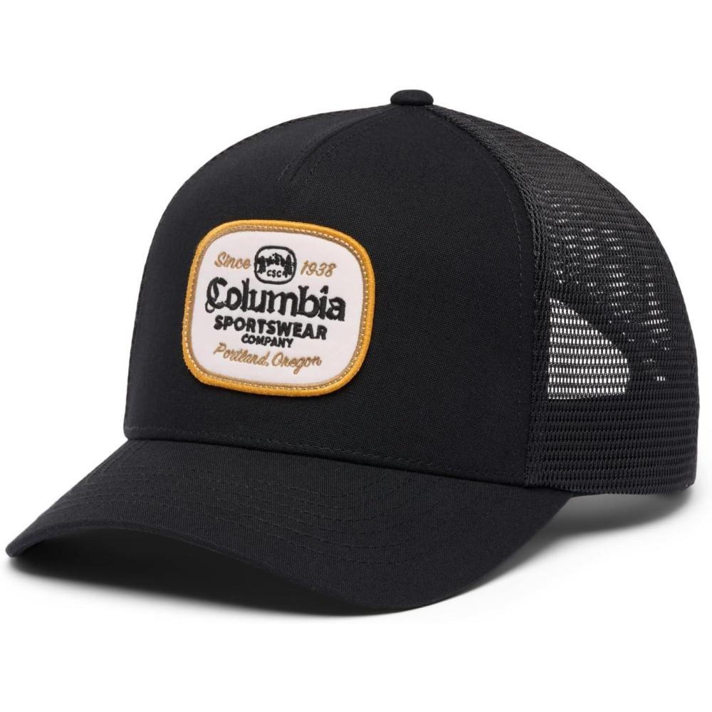 imageColumbia Unisex Adult Road Ready Snap BackBlackBeer Label Woven Patch