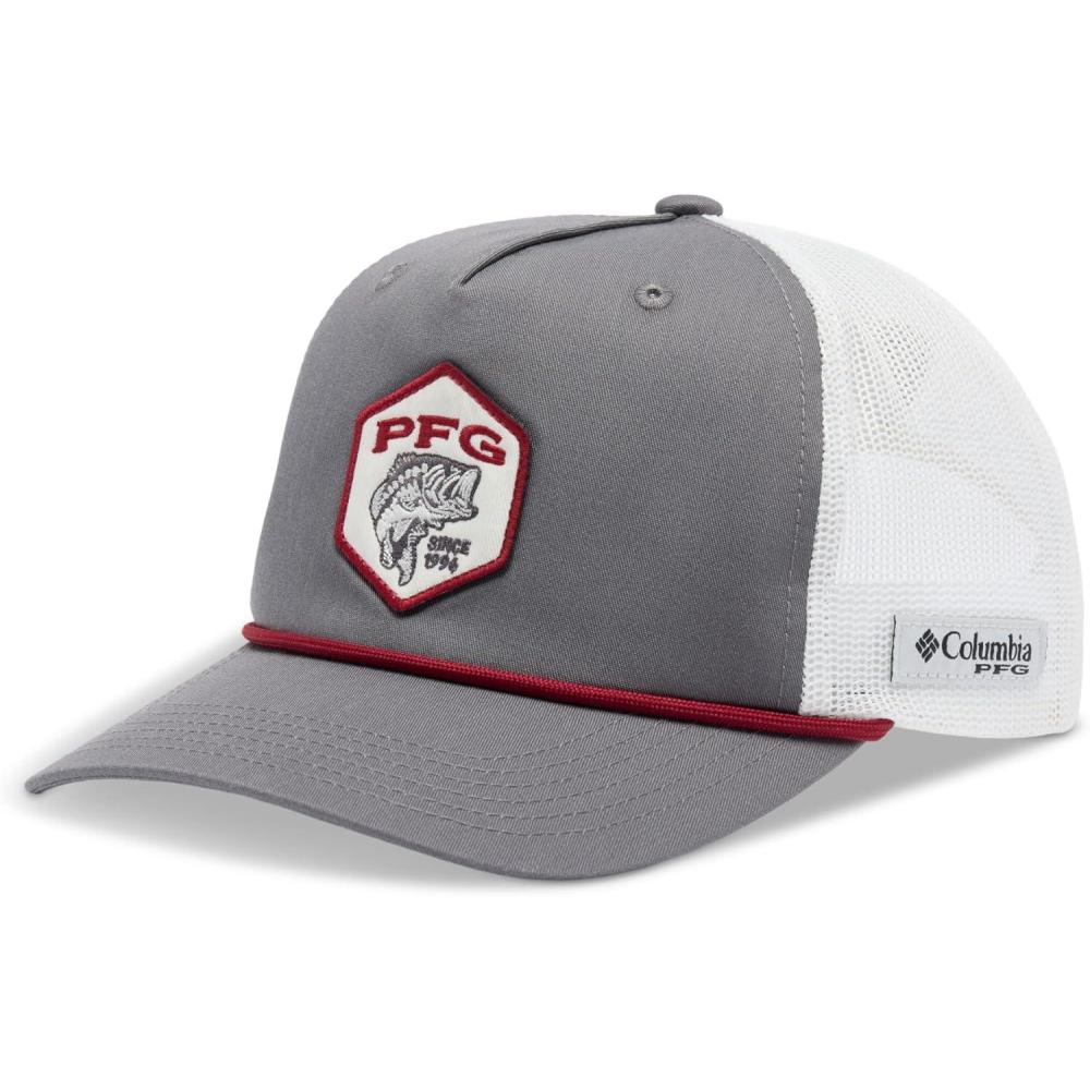 imageColumbia Unisex PFG River Rover Snap BackCity Grey1996 Bass Graphic