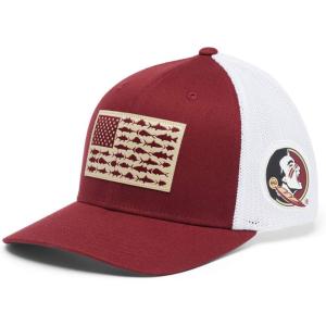 Columbia Unisex PFG Mesh Ball Cap XXL, Sun Protection, One Size(Fsu – Cabernet)