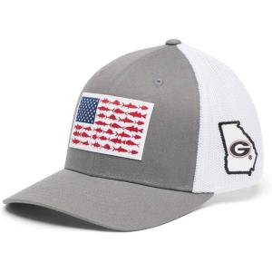 Columbia Unisex PFG Mesh Ball Cap XXL, Sun Protection, One Size(Uga – Titanium)