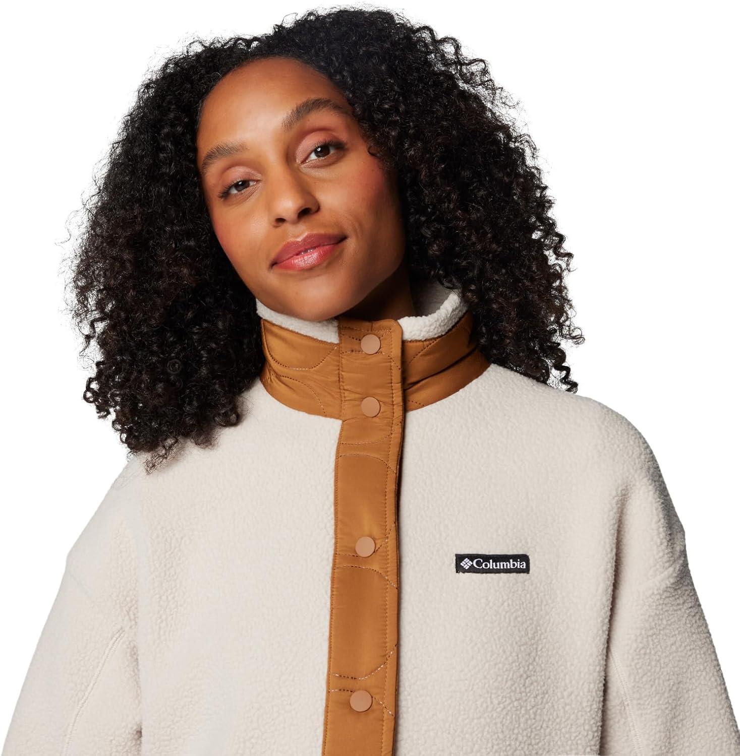 imageColumbia Womens Cloud Point Snap FleeceCamel BrownDark Stone