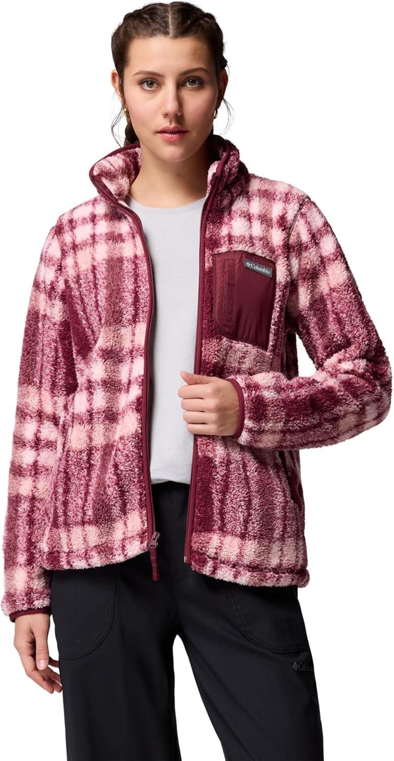 imageColumbia Womens West Bend Print Full Zip IIRich Wine Herringplaid