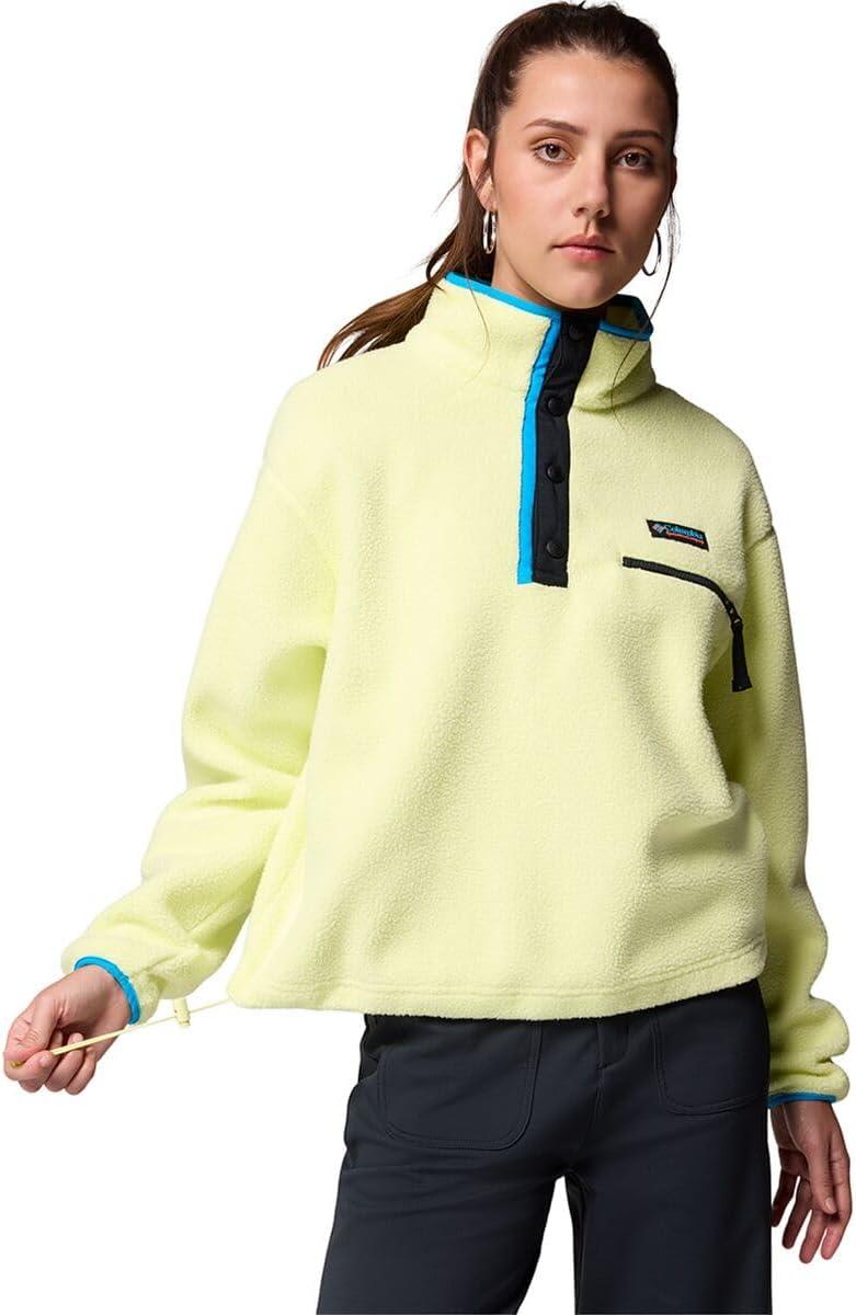 imageColumbia womens Helvetia Ii Cropped Half Snap FleeceCitron HazeBlackCompass Blue