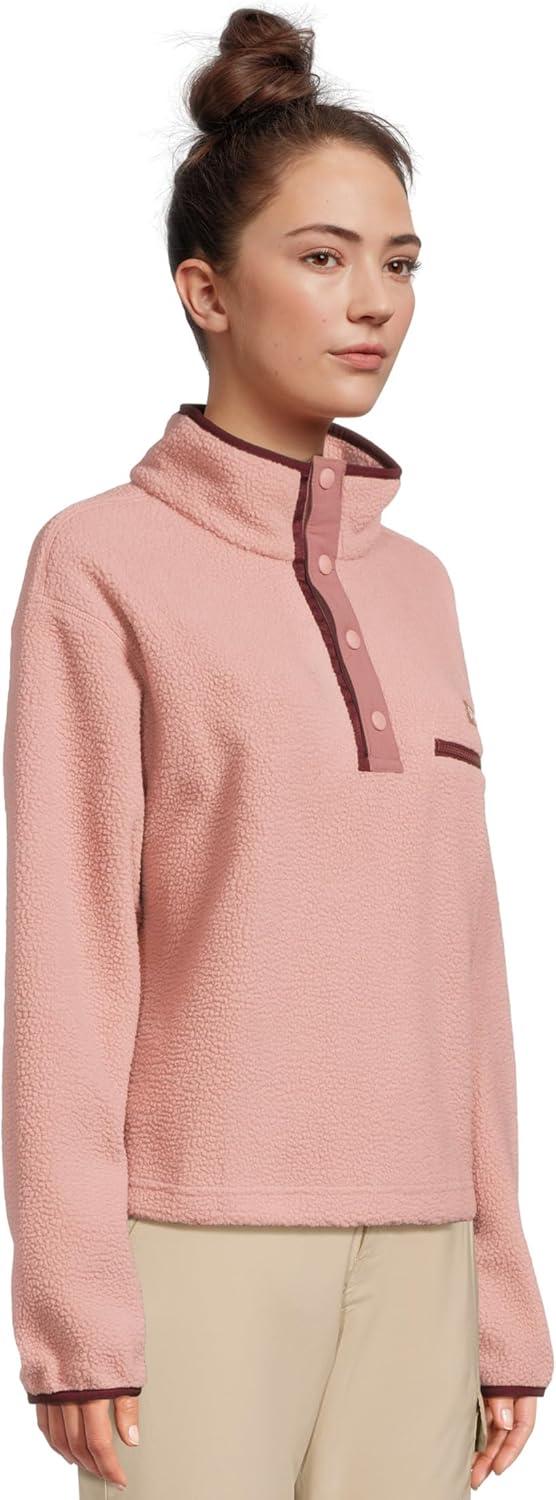 imageColumbia womens Helvetia Ii Cropped Half Snap FleeceEraser PinkFigRich Wine