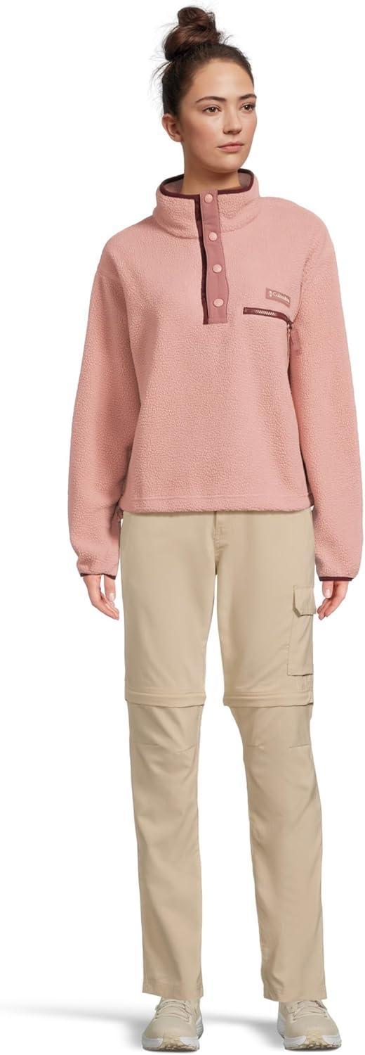 imageColumbia womens Helvetia Ii Cropped Half Snap FleeceEraser PinkFigRich Wine