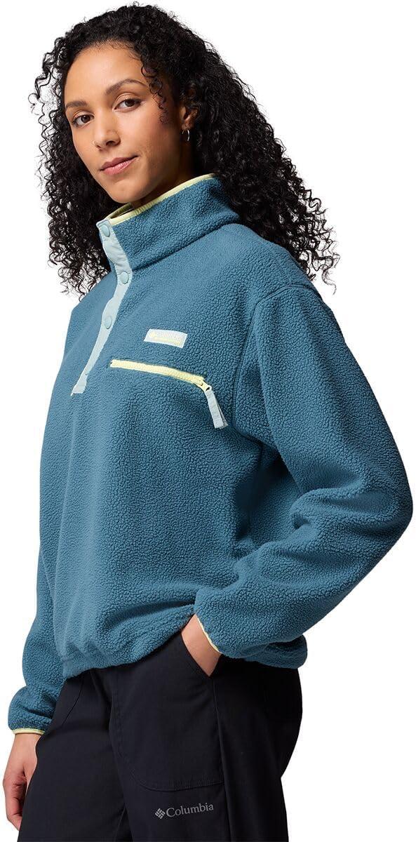 imageColumbia womens Helvetia Ii Cropped Half Snap FleeceEverblueCrushed BlueCitron Haze