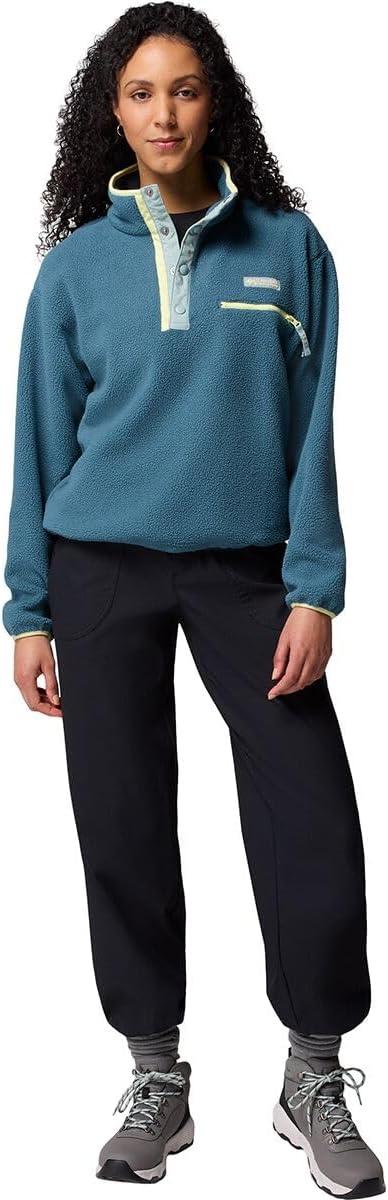 imageColumbia womens Helvetia Ii Cropped Half Snap FleeceEverblueCrushed BlueCitron Haze