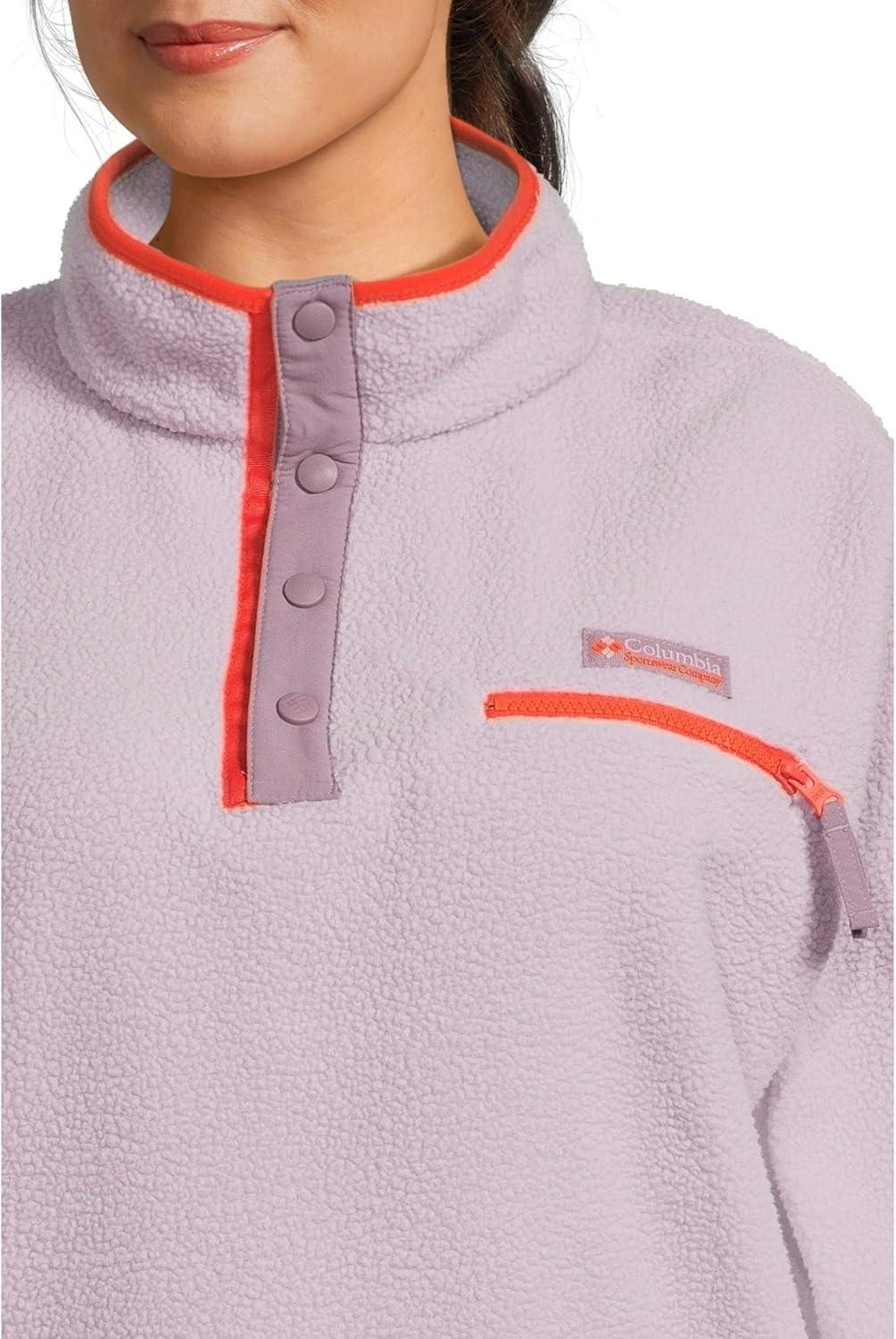 imageColumbia womens Helvetia Ii Cropped Half Snap FleeceLavender PearlShale PurpleZing