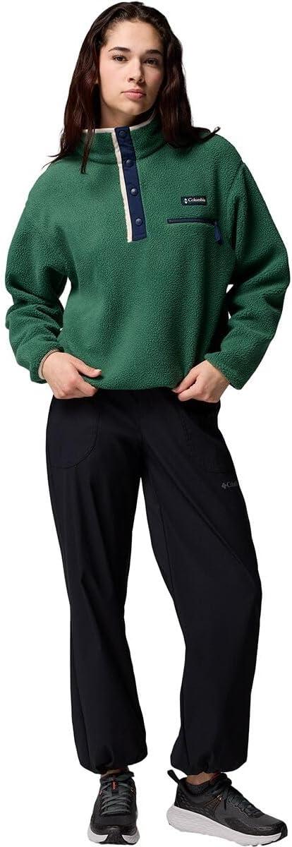 imageColumbia womens Helvetia Ii Cropped Half Snap FleeceRain ForestCollegiate NavyDark Stone