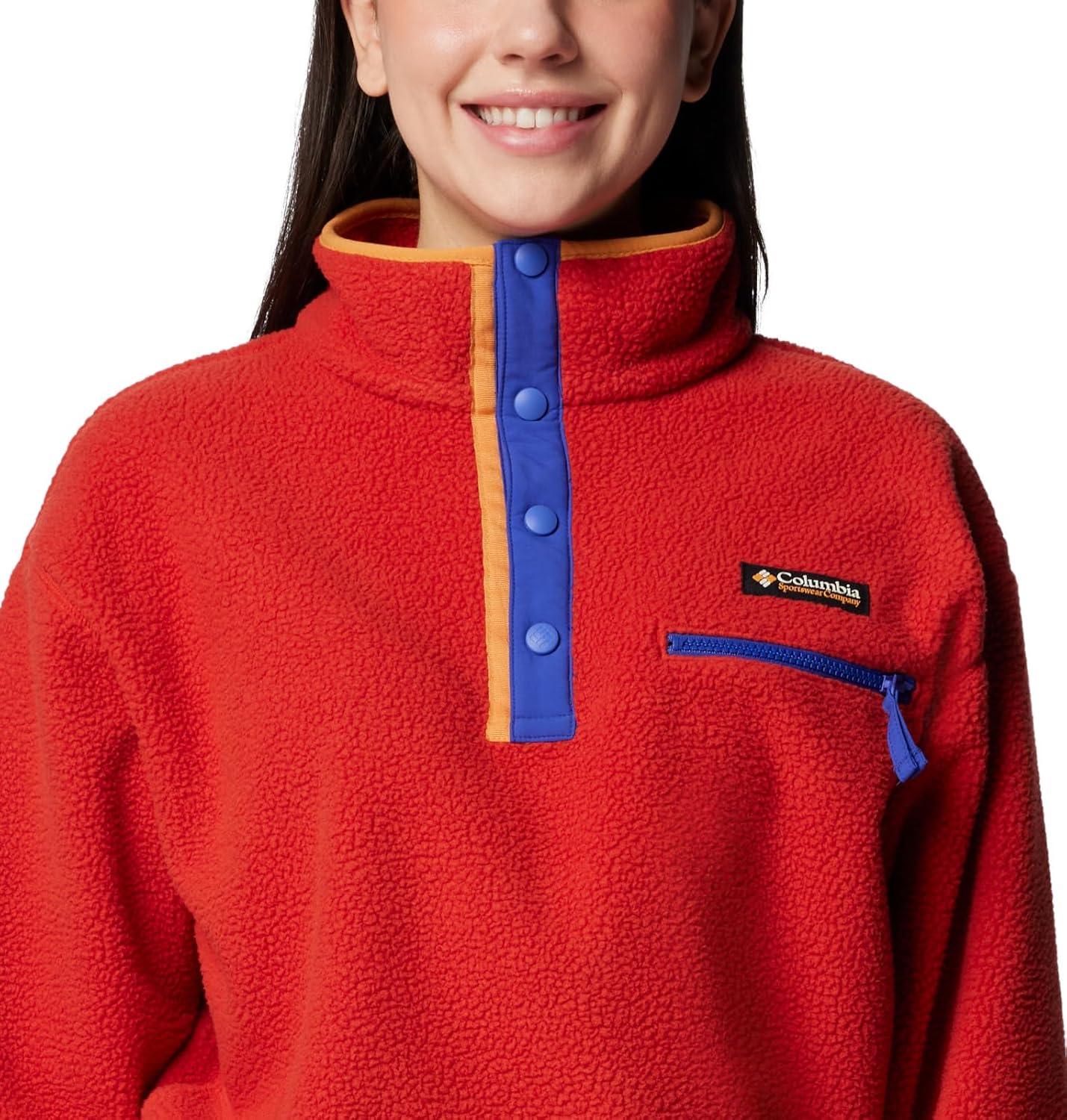 imageColumbia womens Helvetia Ii Cropped Half Snap FleeceSail Red