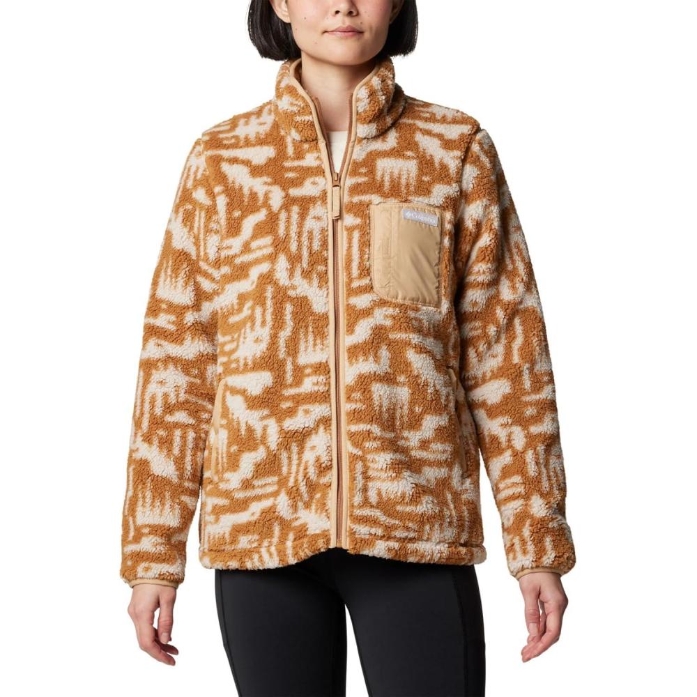 imageColumbia Womens West Bend Print Full Zip IICamel Brown Highland Tonal