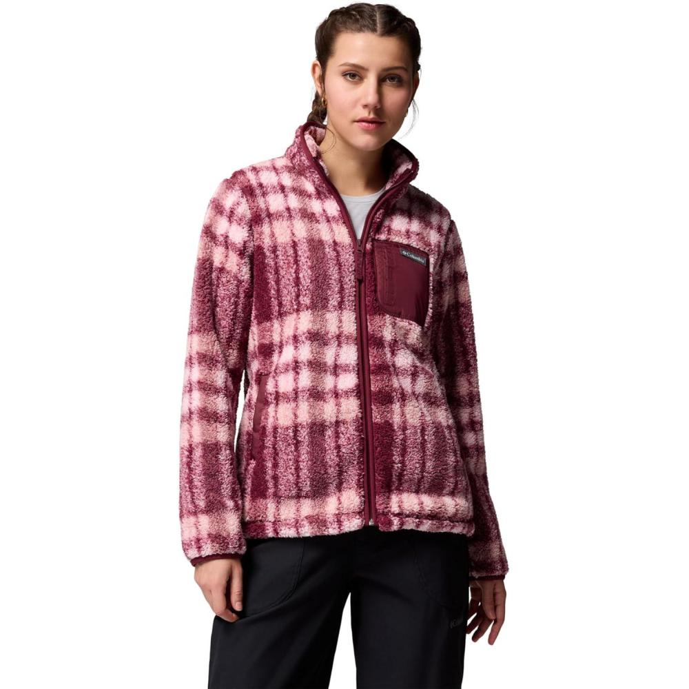 imageColumbia Womens West Bend Print Full Zip IIRich Wine Herringplaid