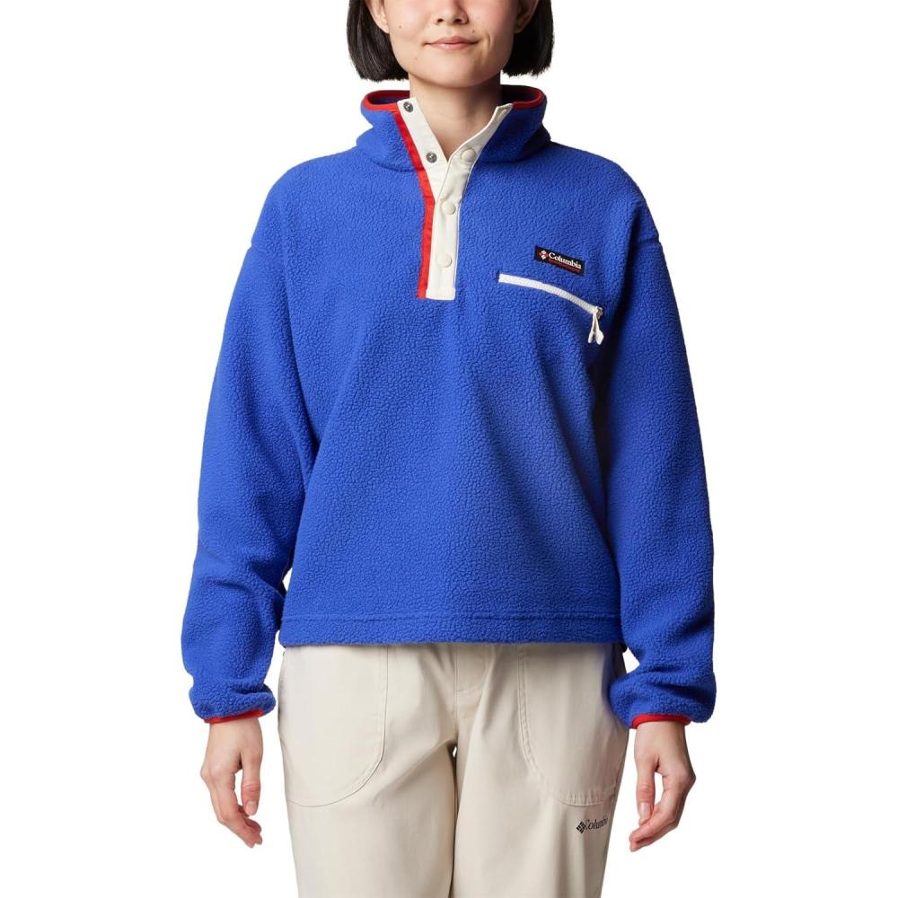imageColumbia womens Helvetia Ii Cropped Half Snap FleeceClematis Blue