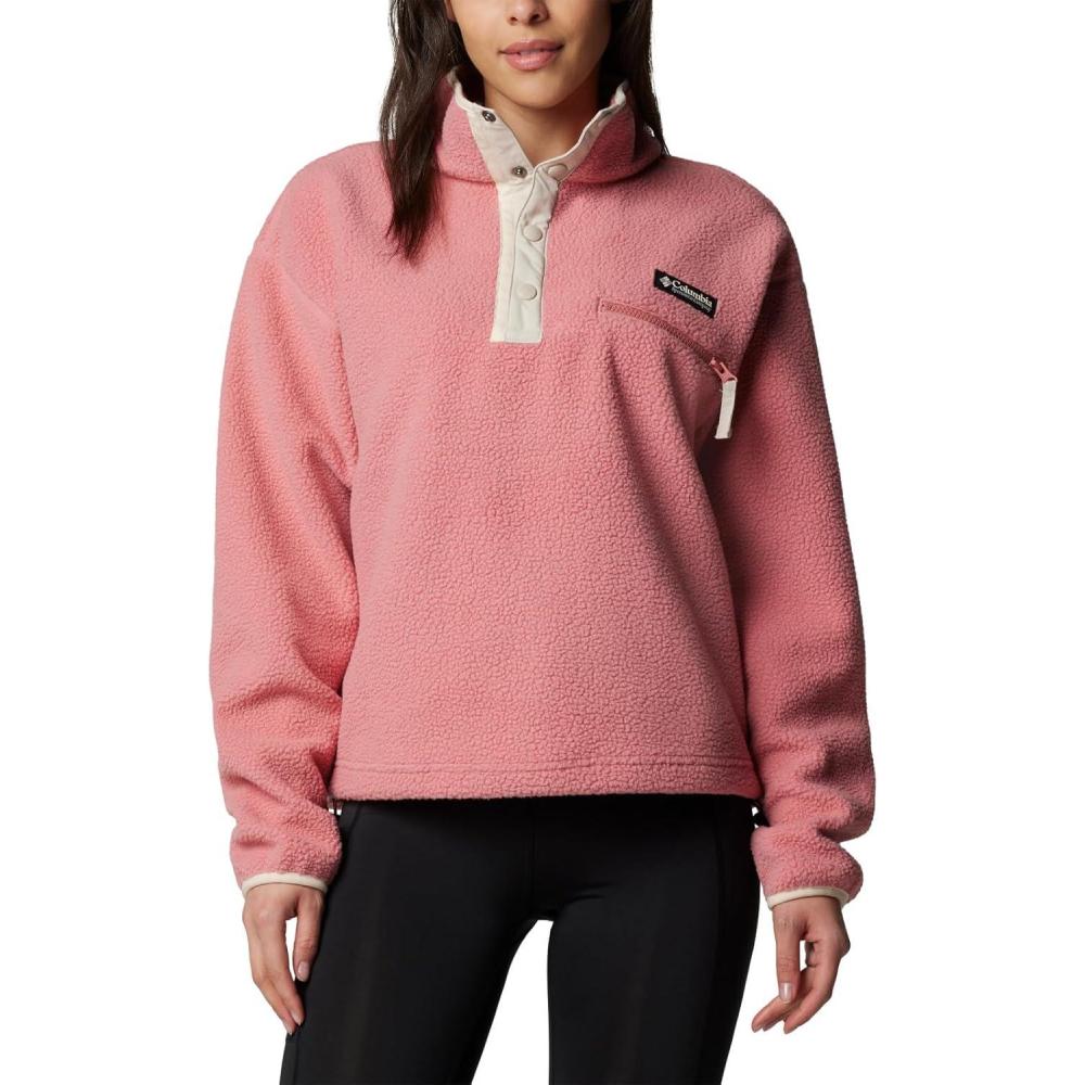 imageColumbia womens Helvetia Ii Cropped Half Snap FleecePink Agave