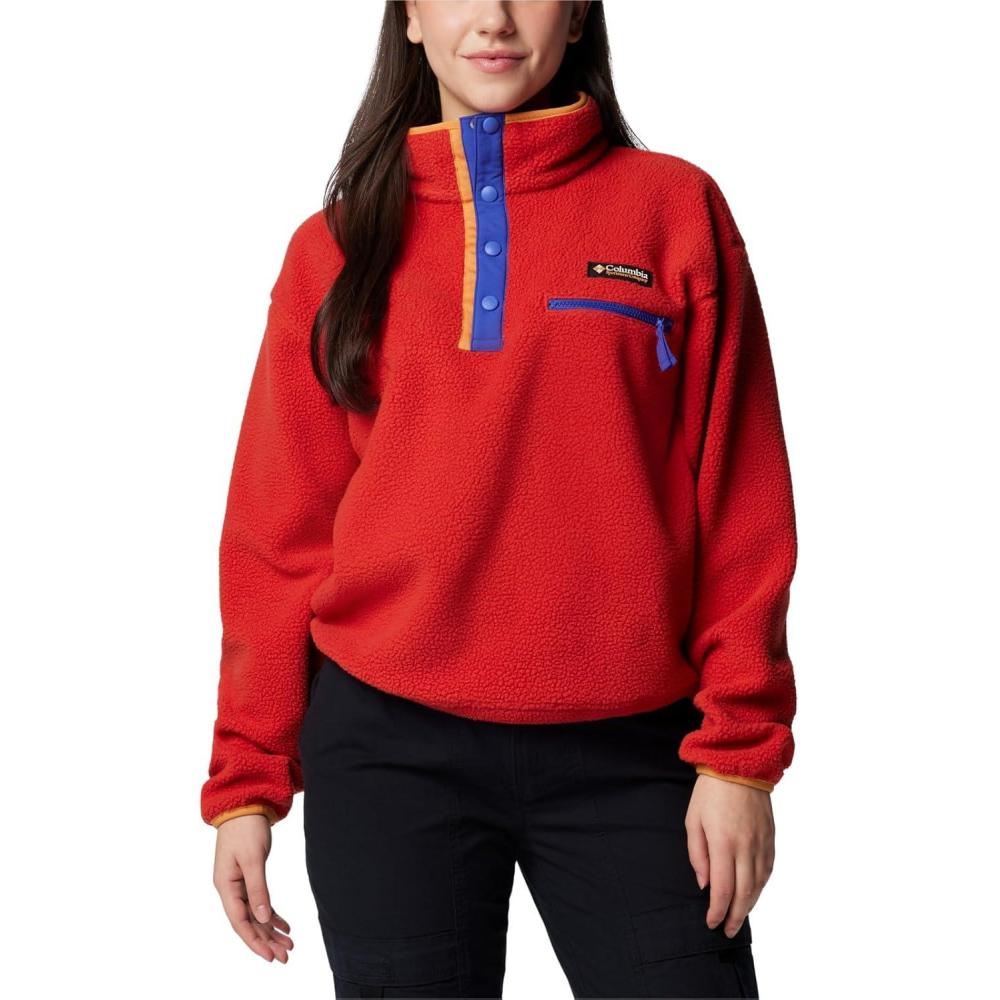 imageColumbia womens Helvetia Ii Cropped Half Snap FleeceSail Red