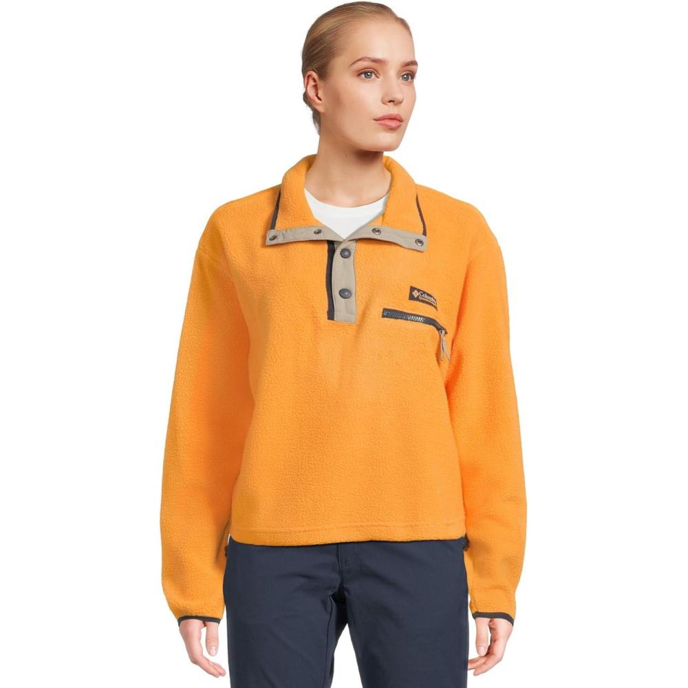 imageColumbia womens Helvetia Ii Cropped Half Snap FleeceSummer Orange