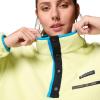 Columbia womens Helvetia Ii Cropped Half Snap Fleece(Citron Haze/Black/Compass Blue)