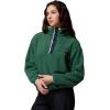 Columbia womens Helvetia Ii Cropped Half Snap Fleece(Rain Forest/Collegiate Navy/Dark Stone)