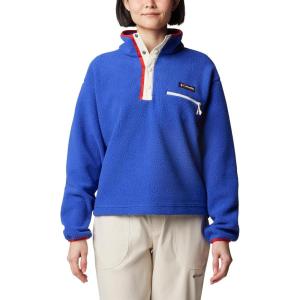 Columbia womens Helvetia Ii Cropped Half Snap Fleece(Clematis Blue)