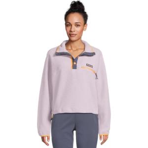 Columbia womens Helvetia Ii Cropped Half Snap Fleece(Lavender Pearl)