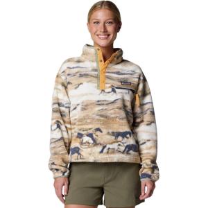 Columbia womens Helvetia Ii Cropped Half Snap Fleece(Lemon Wash Roaming)