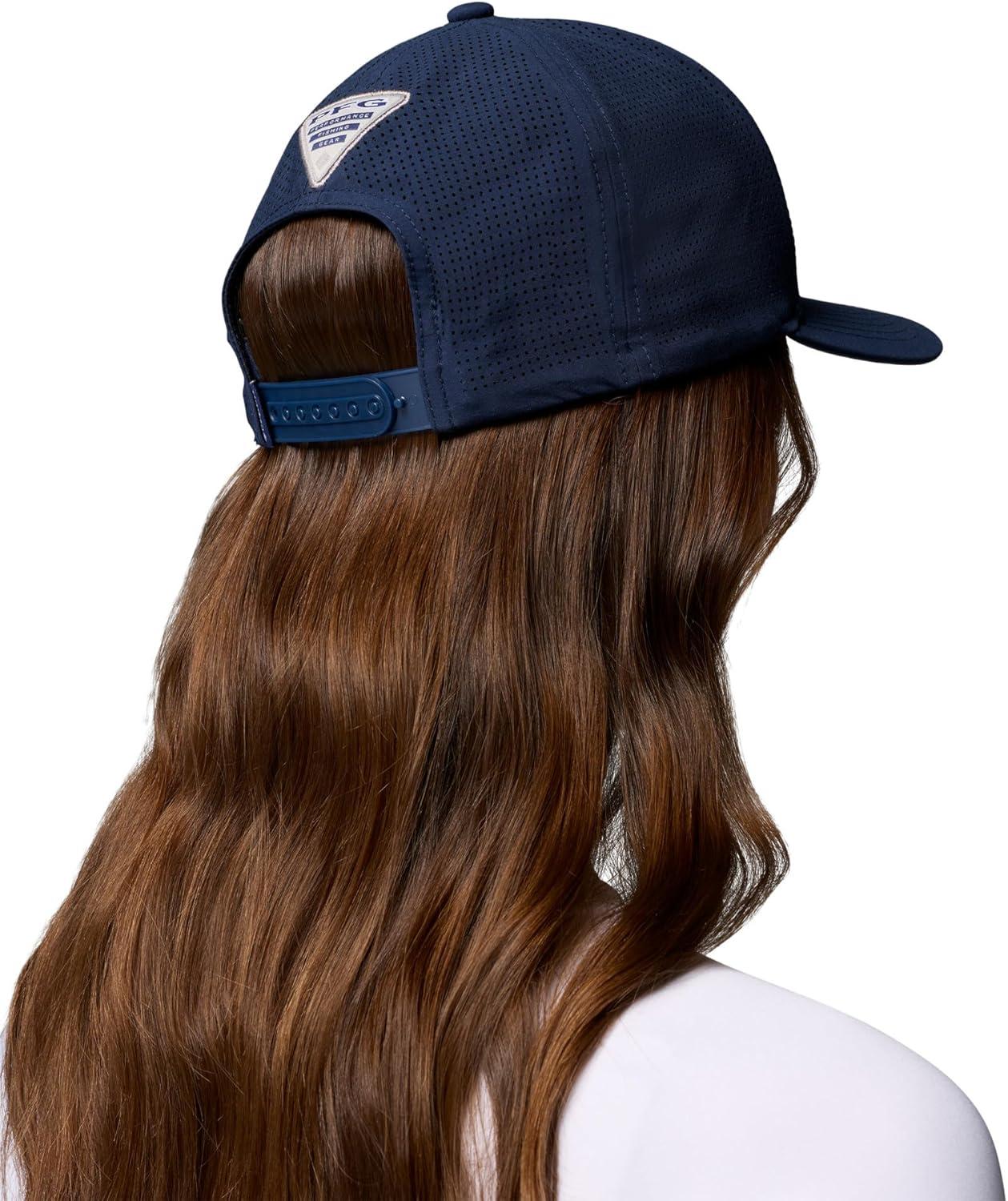 imageColumbia Unisex Adult PFG Elite 3D Stretch Snap BackCollegiate NavyHooks Badge