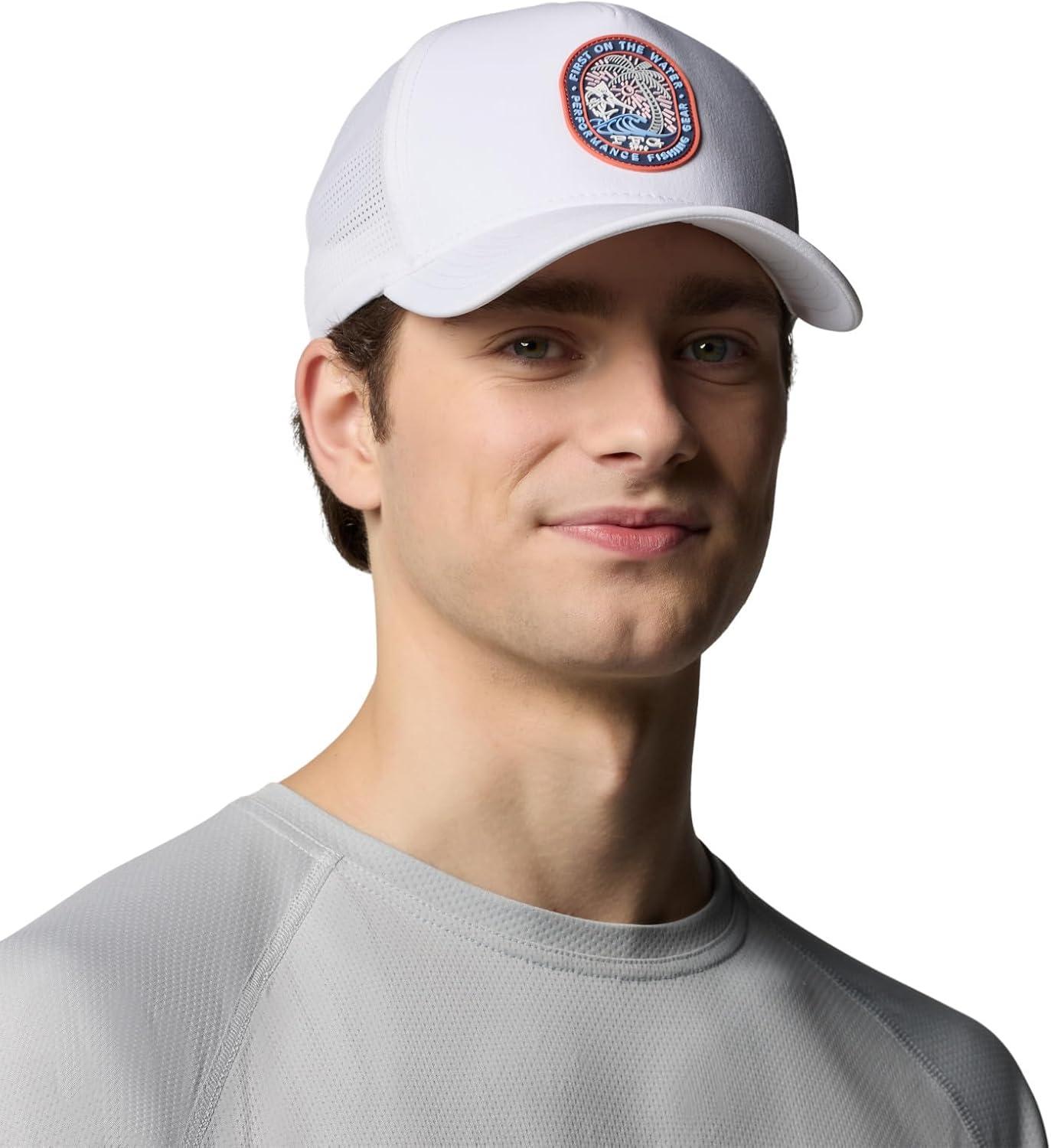 imageColumbia Unisex Adult PFG Elite 3D Stretch Snap BackWhitePfg Breakline Fl