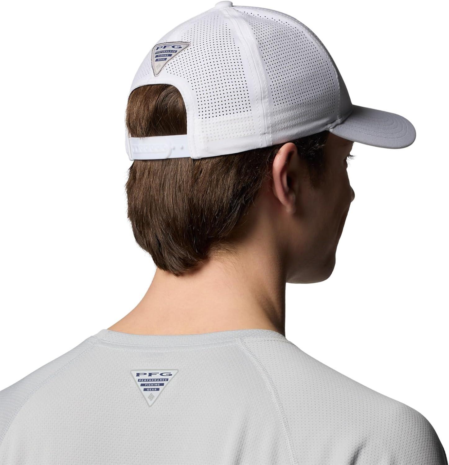 imageColumbia Unisex Adult PFG Elite 3D Stretch Snap BackWhitePfg Breakline Fl