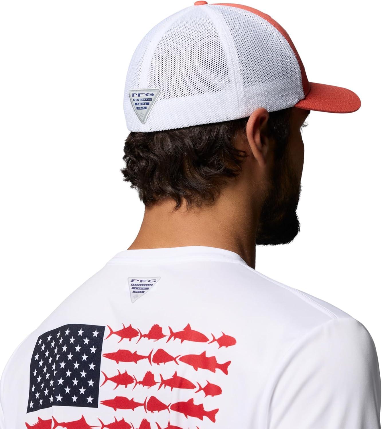 imageColumbia Unisex Adult PFG Logo Mesh Ball CapMelonadeFish Flag