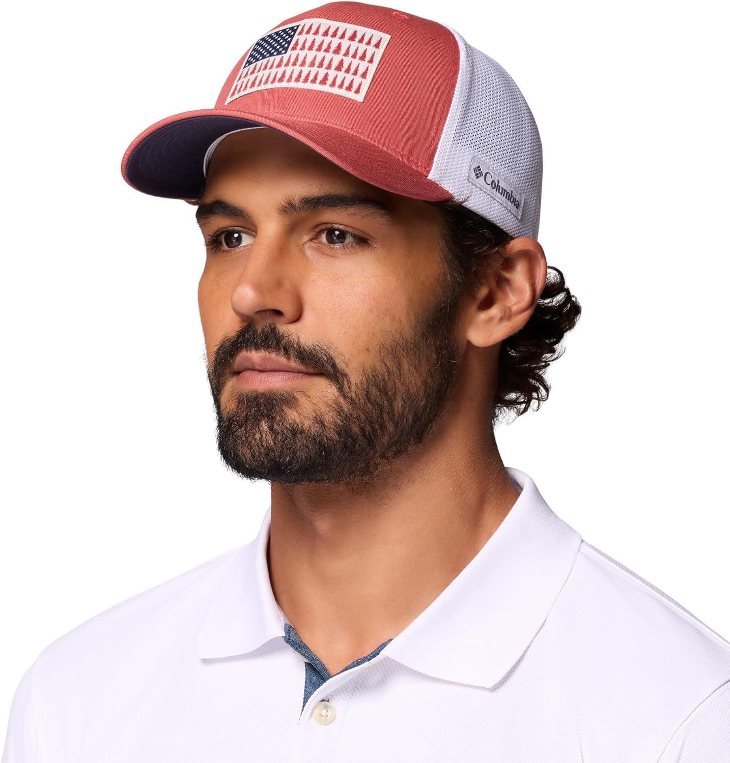 imageColumbia Unisex Adult PFG Logo Mesh Ball CapWashed Red