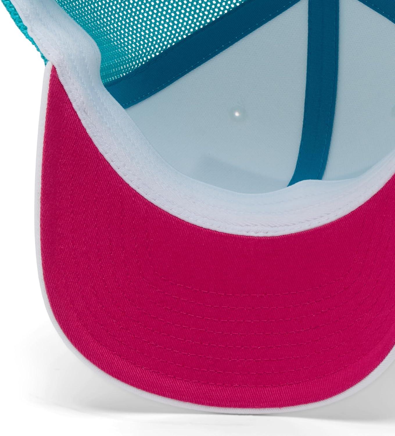 imageColumbia Unisex Adult PFG Logo Mesh Ball CapWhiteGuava PinkFish Flag