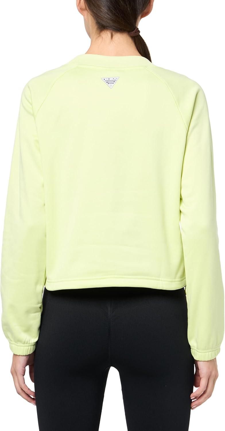 imageColumbia Womens Tidal Light Cropped Fleece CrewSpring Yellow