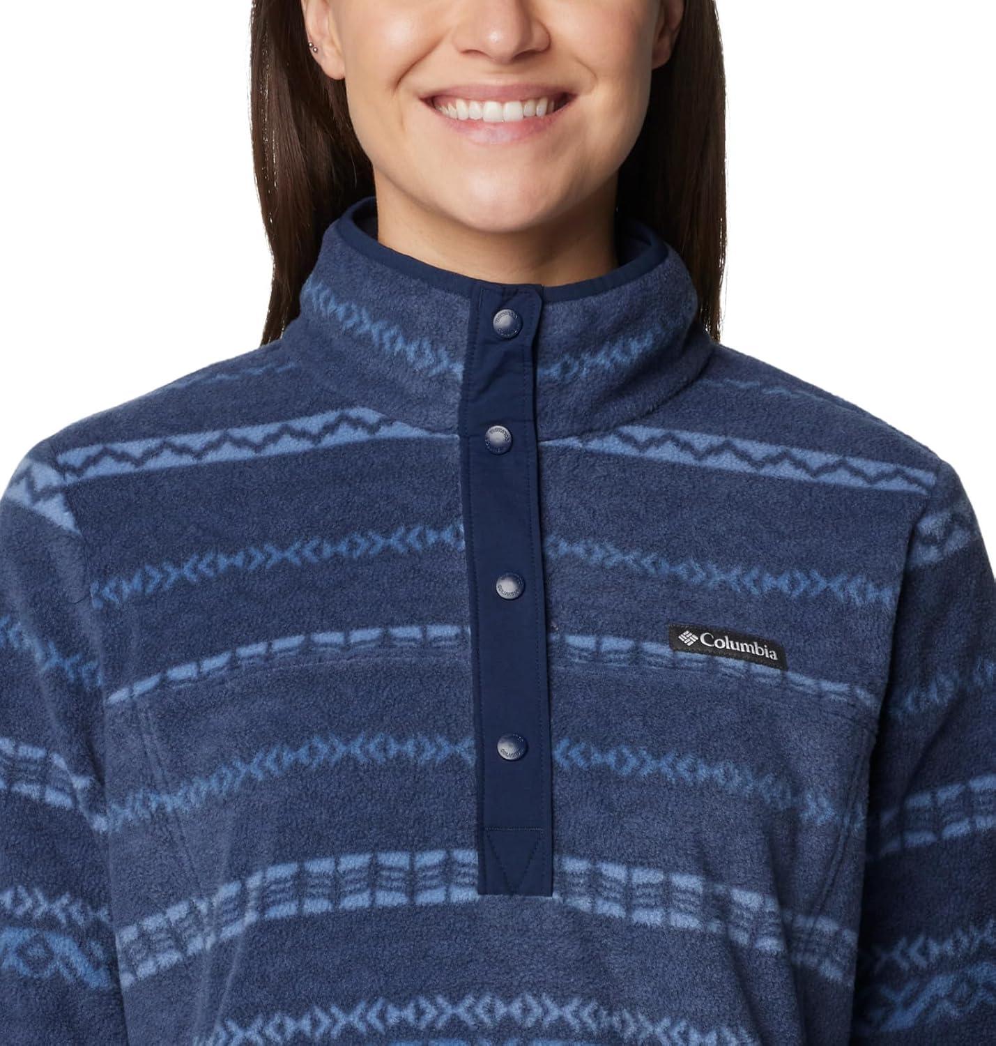 imageColumbia womens Benton Springs Printed Half SnapCollegiate Navy Madras