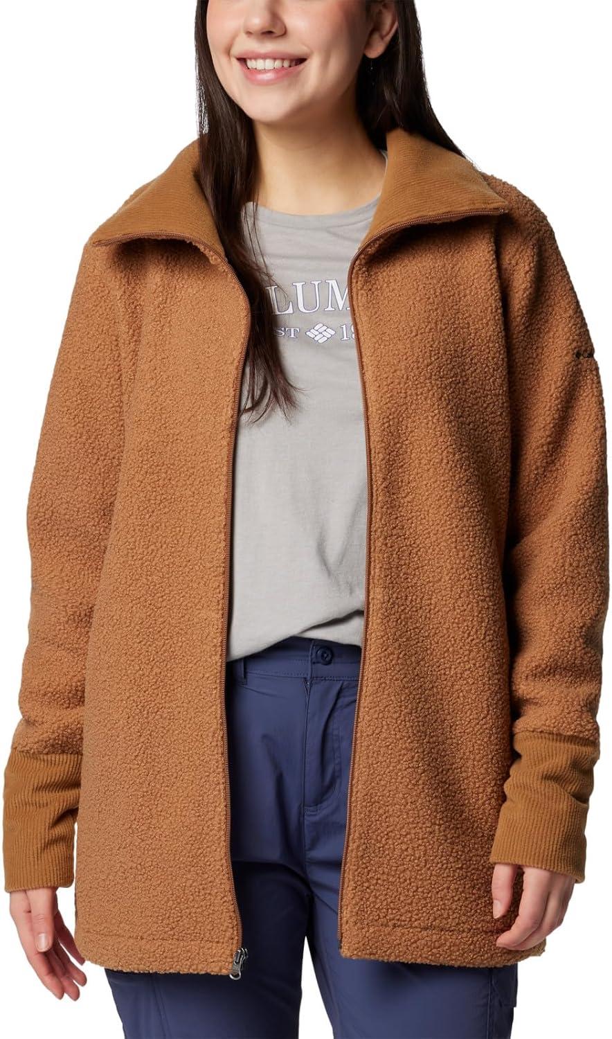 imageColumbia womens Blue Point Creek Fleece Full ZipCamel Brown