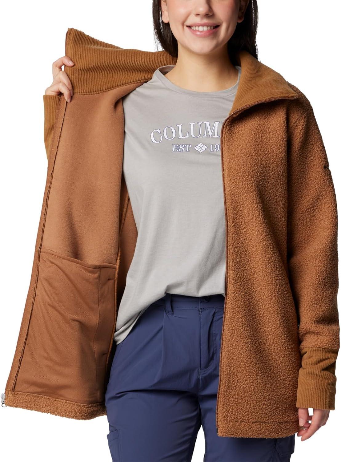 imageColumbia womens Blue Point Creek Fleece Full ZipCamel Brown