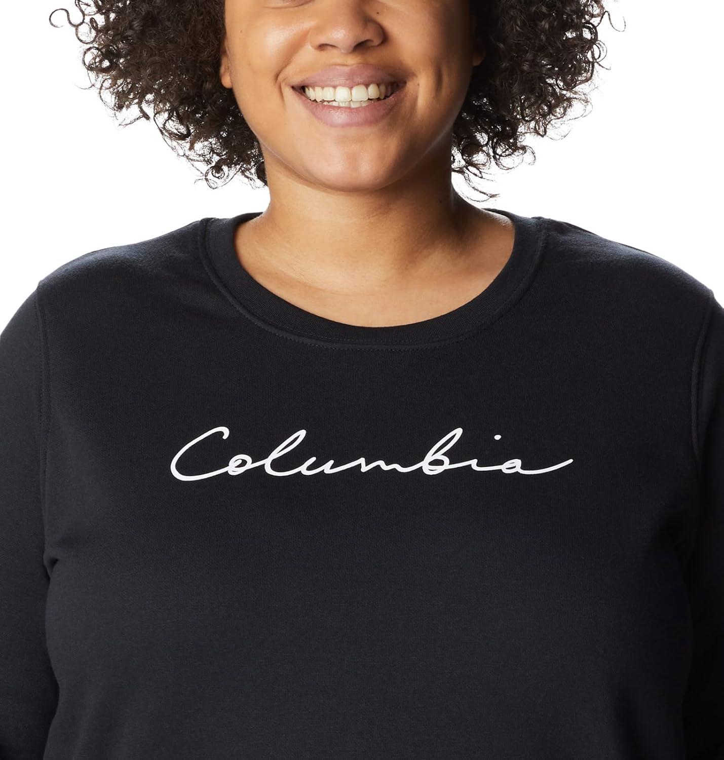 imageColumbia womens Columbia Trek Graphic CrewTrek Graphic CrewBlackScript Logo