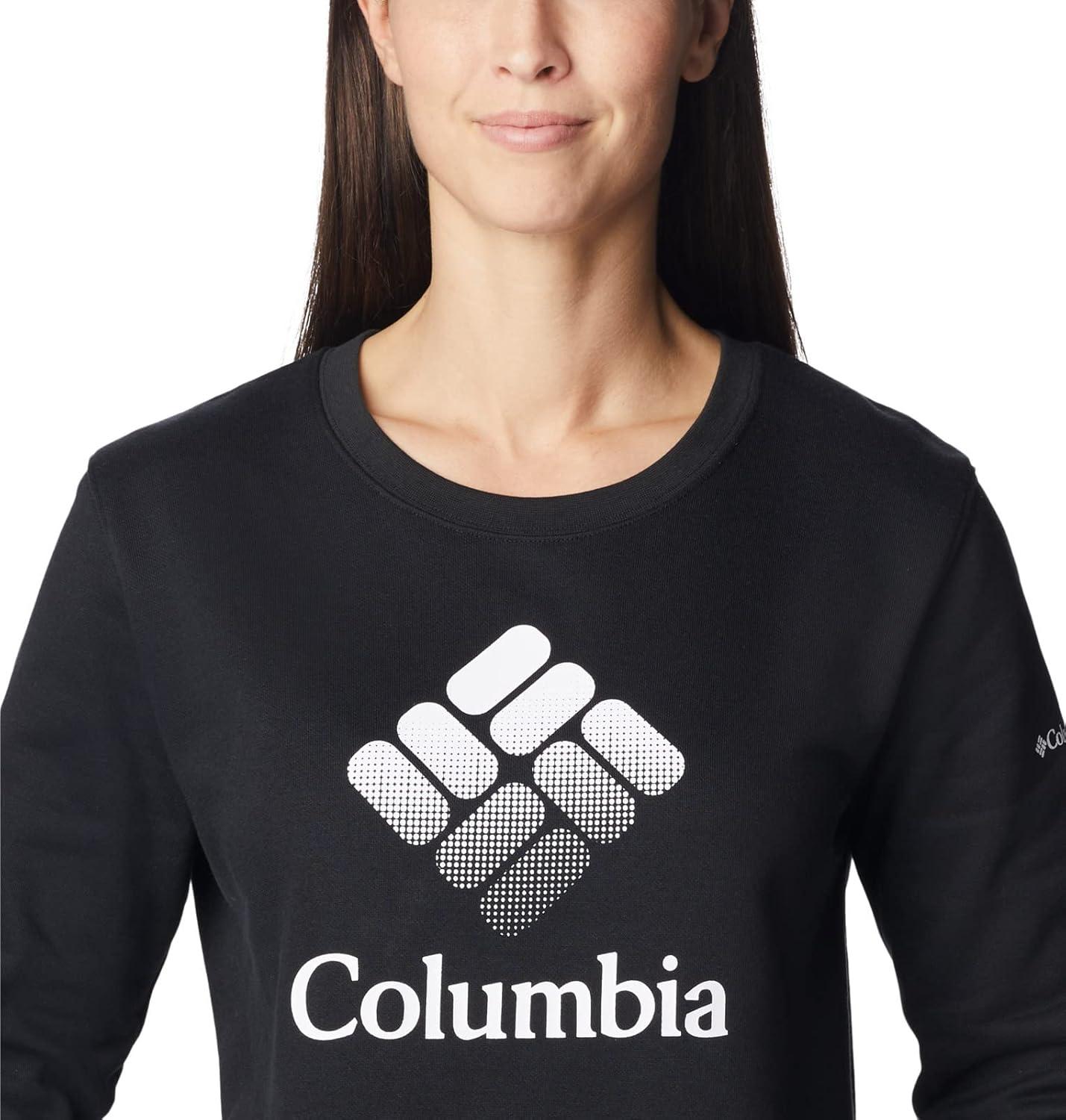 imageColumbia womens Columbia Trek Graphic CrewTrek Graphic CrewBlackWhite Csc Stacked Logo