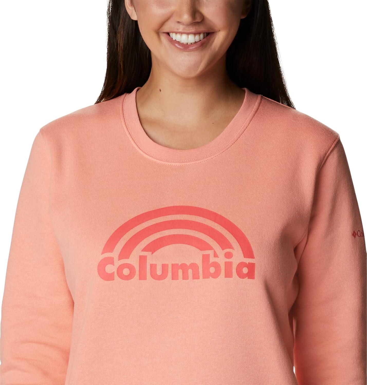 imageColumbia womens Columbia Trek Graphic CrewTrek Graphic CrewCoral Reef Rainbow