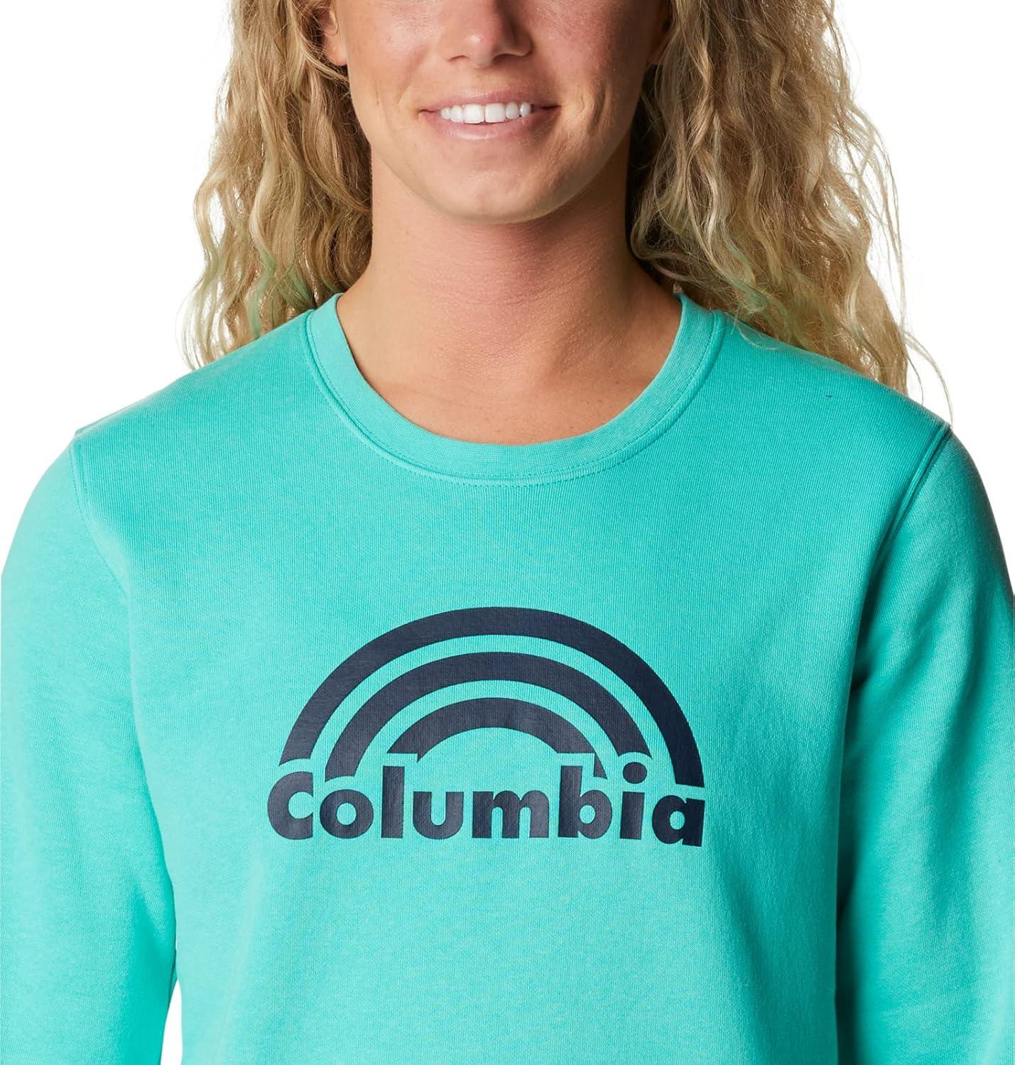 imageColumbia womens Columbia Trek Graphic CrewTrek Graphic CrewElectric Turquoise Rainbow