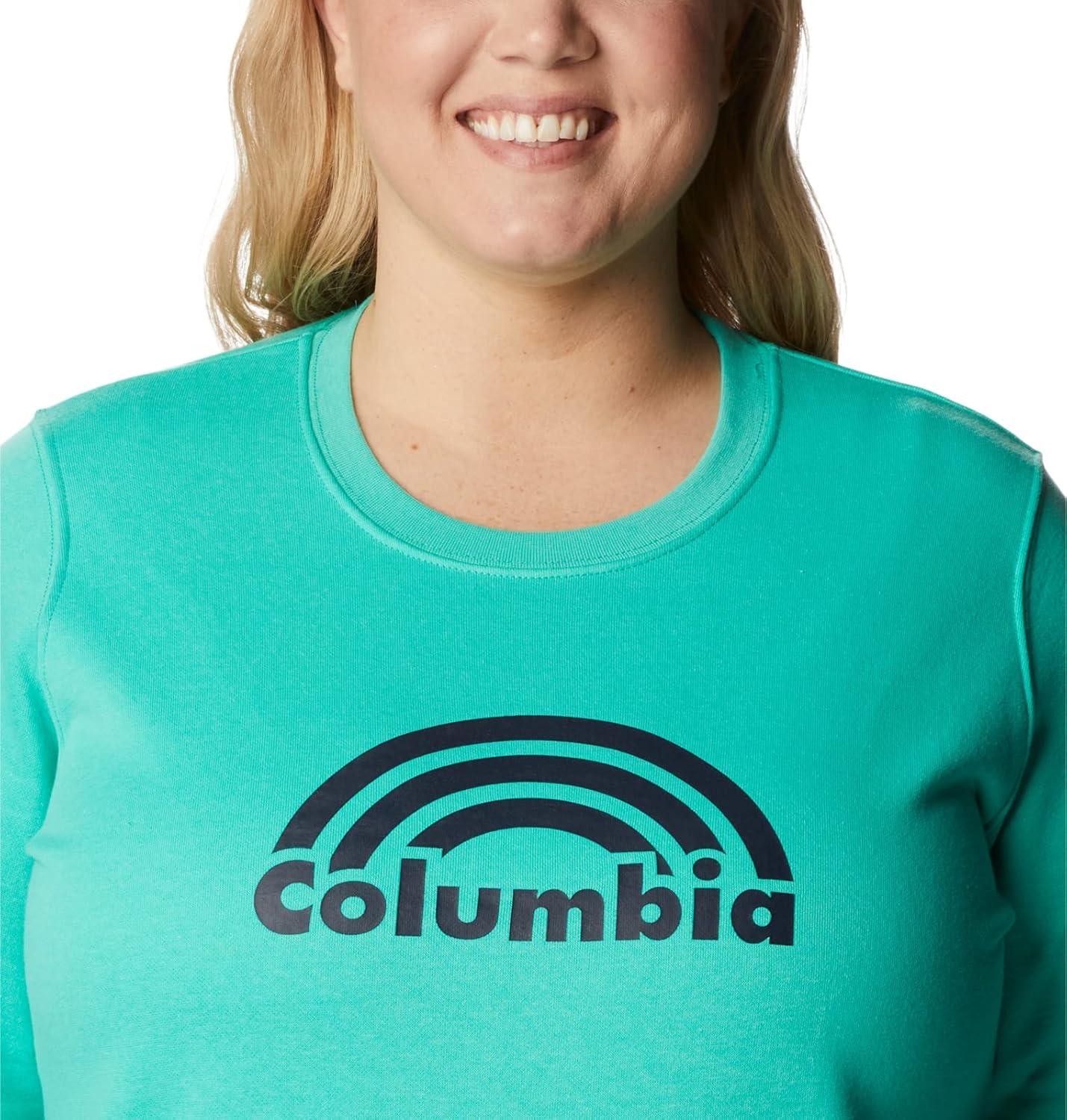 imageColumbia womens Columbia Trek Graphic CrewTrek Graphic CrewElectric Turquoise Rainbow