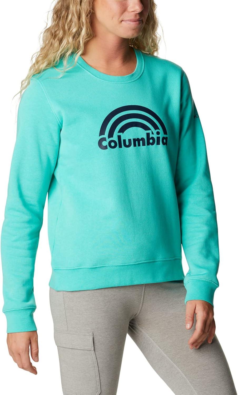 imageColumbia womens Columbia Trek Graphic CrewTrek Graphic CrewElectric Turquoise Rainbow