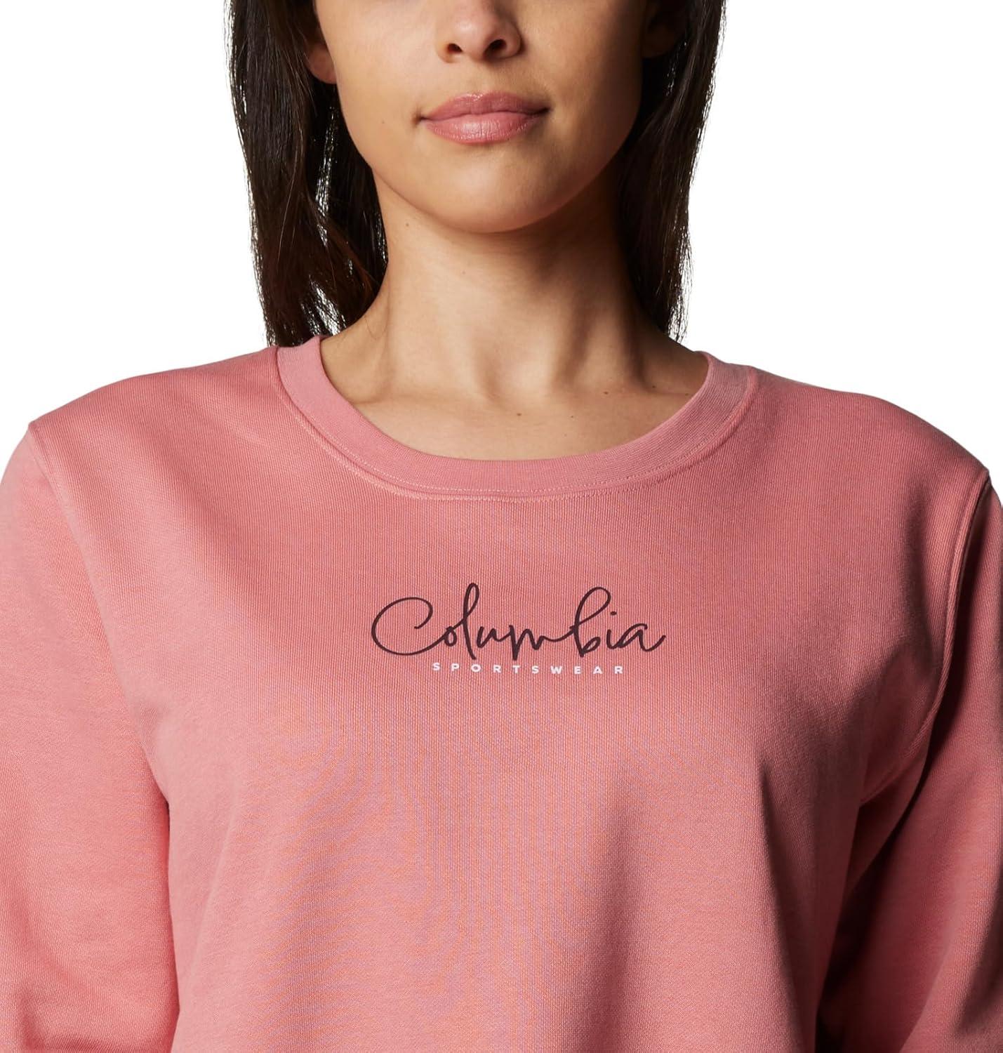 imageColumbia womens Columbia Trek Graphic CrewTrek Graphic CrewPink AgaveScript