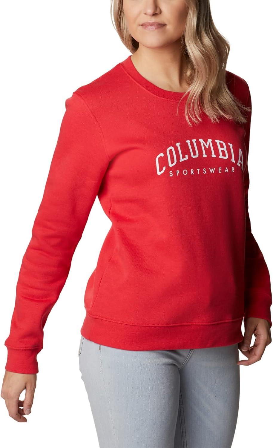 imageColumbia womens Columbia Trek Graphic CrewTrek Graphic CrewRed LilyCsc Collegiate