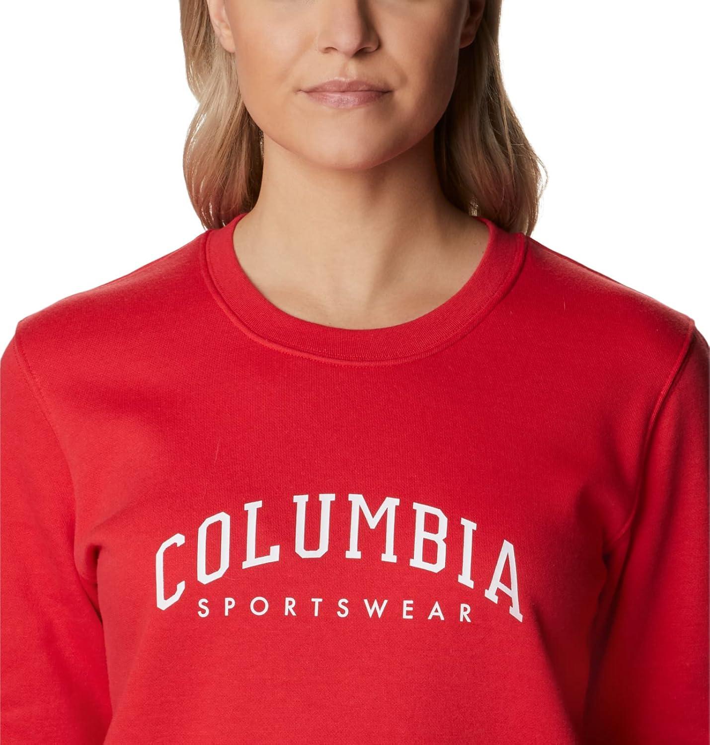 imageColumbia womens Columbia Trek Graphic CrewTrek Graphic CrewRed LilyCsc Collegiate