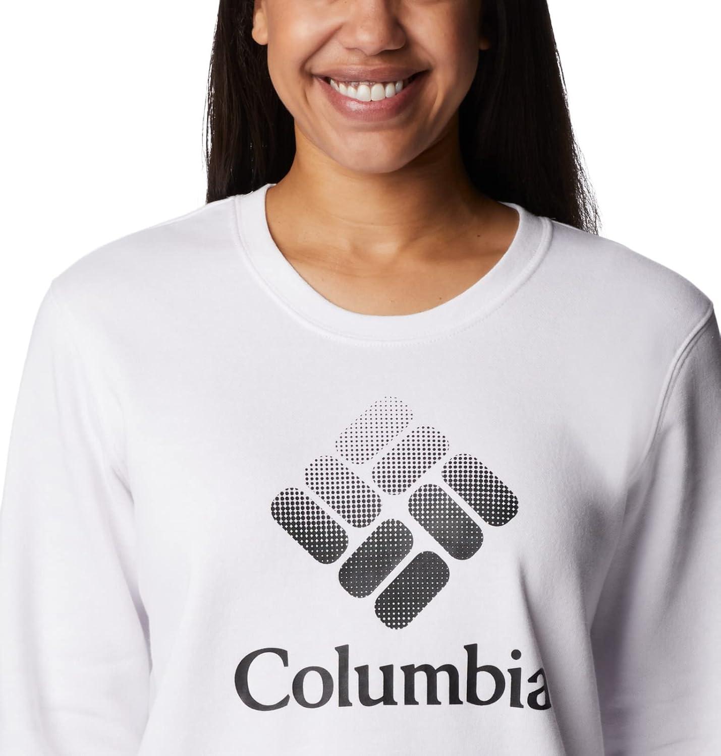imageColumbia womens Columbia Trek Graphic CrewTrek Graphic CrewWhiteBlack Csc Stacked Logo