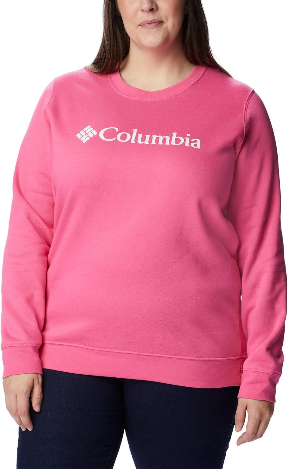 imageColumbia womens Columbia Trek Graphic CrewTrek Graphic CrewWild GeraniumWhite Logo