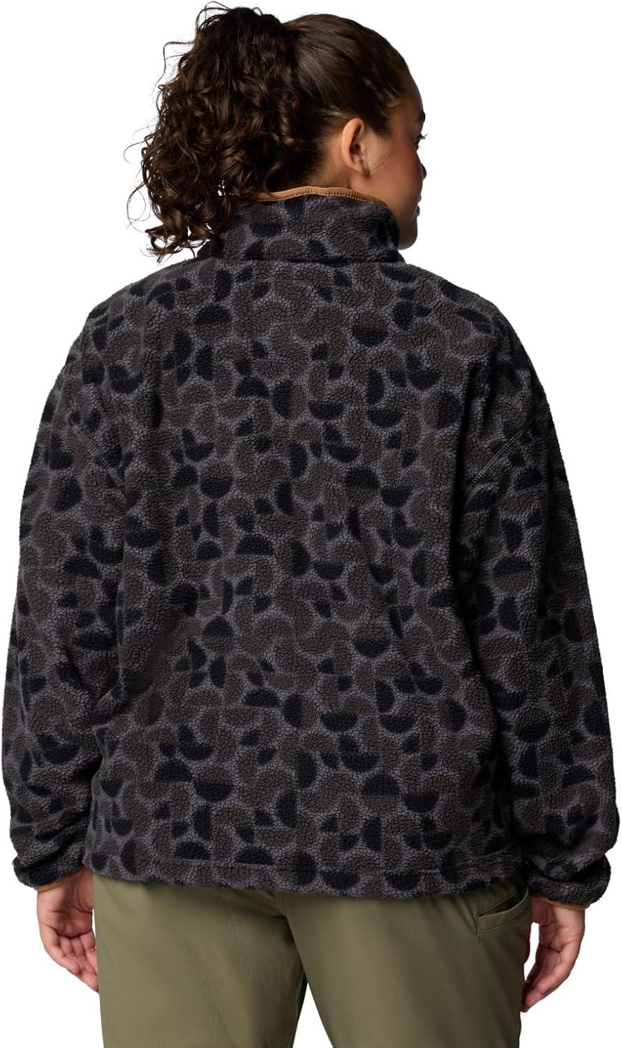 imageColumbia womens Helvetia Ii Printed Cropped Half SnapBlack Retroscape