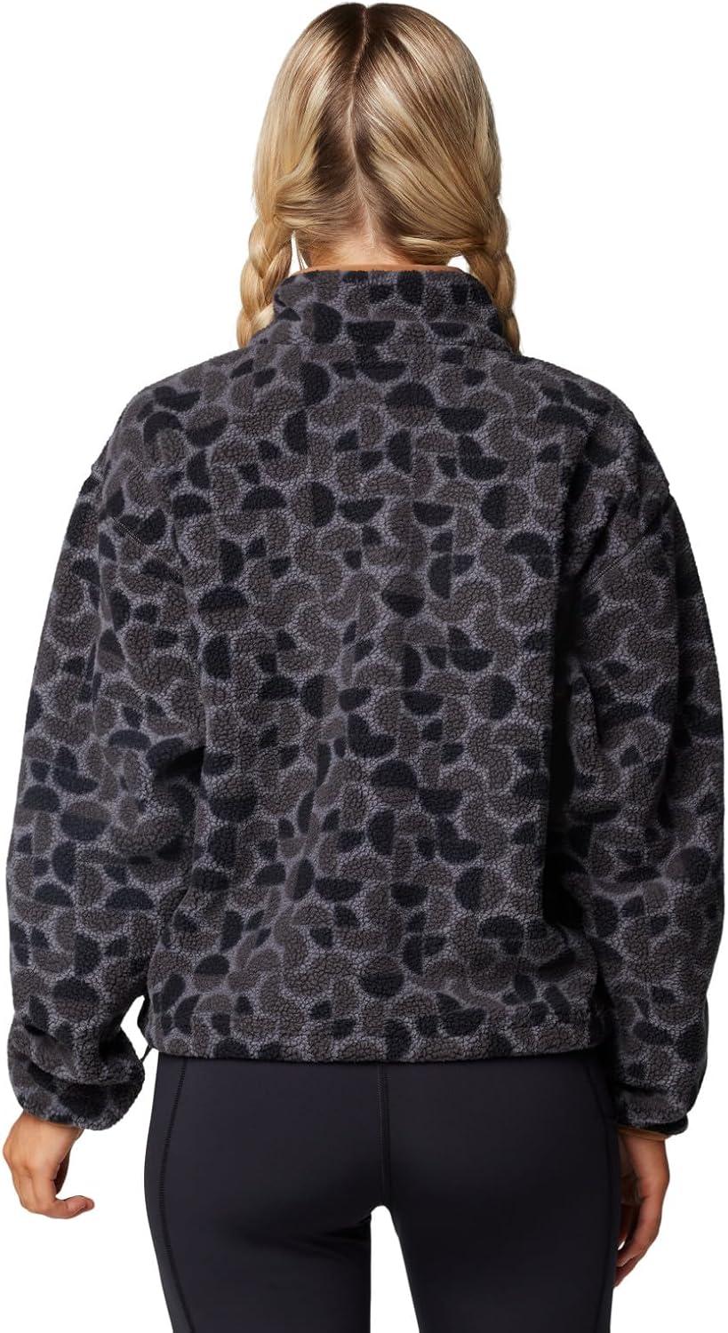 imageColumbia womens Helvetia Ii Printed Cropped Half SnapBlack Retroscape