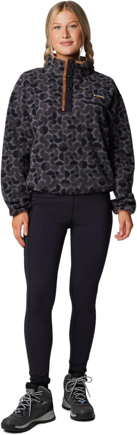 imageColumbia womens Helvetia Ii Printed Cropped Half SnapBlack Retroscape