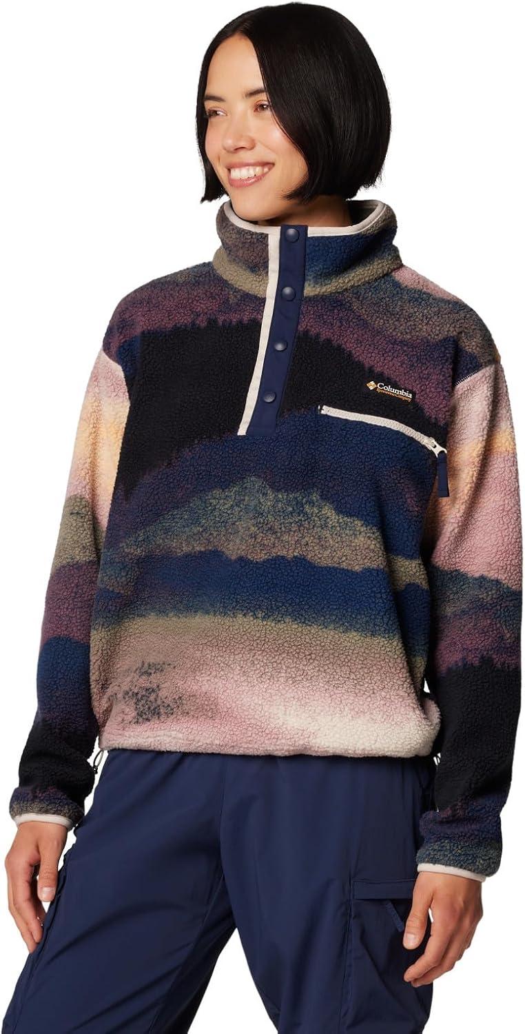 imageColumbia womens Helvetia Ii Printed Cropped Half SnapCollegiate Navy Dolomites